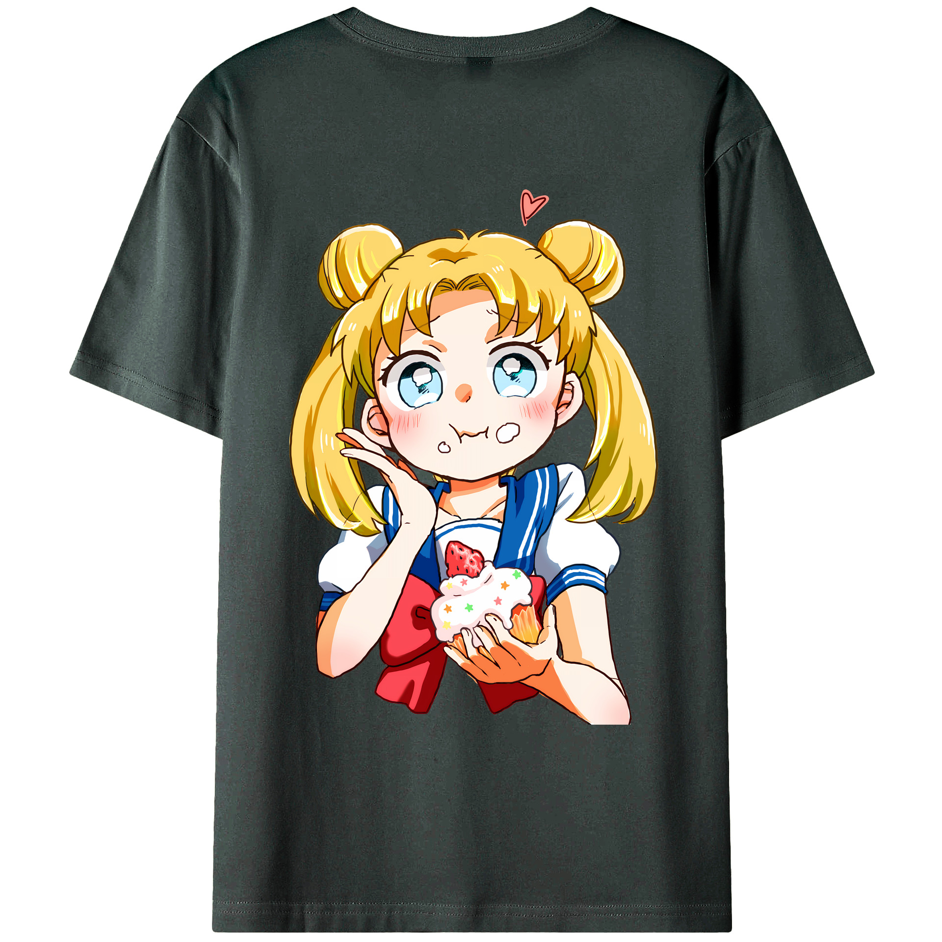 （画像用） 美少女戦士セーラームーン 愛野 美奈子 あいの みなこ Sailor Moon Aino Minako 綿100％ メンズ半袖Tシャツ（バックプリント） 通気性